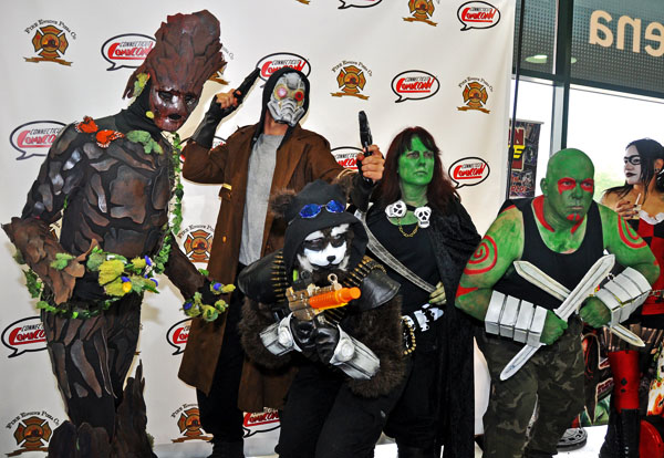 Connecticut Comic Con 2014 - Groot, Star-Lord, Rocket, Gamora and Drax